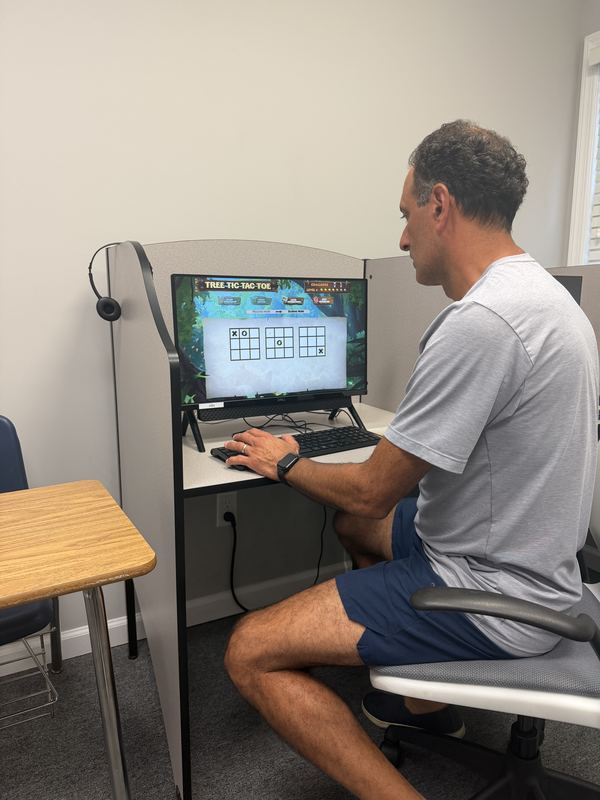 Cognitive training exercise on a computer at Empowered Learning Transformational Centers